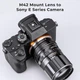 Адаптер переходник K&F Concept M42 NEX M42-E mount для камер Sony с байонетом E-mount - изображение 4