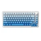 Клавіатура AJAZZ AK820 MAX Blue Gradient Бездротова Ігрова Механічна. 2.4G/Bluetooth/Кабель. Батарея 8000mAh. Sea Salt V2 Switch - зображення 1