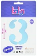 Фольгована кулька Цифра 3, ніжно блакитна (baby blue), 76 см - зображення 2