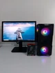 Комплект ПК: DarkFlash Aquarius Mesh Black Tower / Intel Core i5-7400 (4 ядра по 3.0 - 3.5 GHz) / 16 GB DDR4 / 250 GB SSD + 480 GB SSD / nVidia P106-100, 6 GB GDDR5, 192-bit / 300W + Монитор LG 24MB37PM-B / 24" (1920x1080) IPS + Мышка, кабели подключе б/у - изображение 2