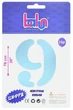 Фольгована кулька Цифра 9, ніжно блакитна (baby blue), 76 см - зображення 2