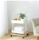 Этажерка Stenson "Comfort" на колесах 2 яруса 43*36*48см белая - изображение 1