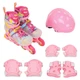 Роликовые коньки с комплектом защиты Banwei 230 размер 31-34 Pink-Multicolor - изображение 2