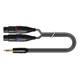 Переходной аудиокабель Jack 3.5 stereo штекер 2х XLR3 гнездо 0.5 м.п. ∅3.4×6.4 мм 1T-AIC47-00.5 - изображение 5
