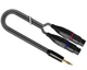 Переходной аудиокабель Jack 3.5 stereo штекер 2х XLR3 гнездо 0.5 м.п. ∅3.4×6.4 мм 1T-AIC47-00.5 - изображение 6