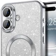 Чохол з блискітками, захисними лінзами на камеру та MagSafe на Apple iPhone 16 Plus (Сірий / Gray) Epik (205820) - зображення 6