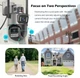 Зовнішня WiFi-камера на 360°, автоматичне відстеження та виявлення, 2-сторонній звук,6-мегапіксельна, IP66,нічне бачення,SD/хмарне сіра - изображение 4