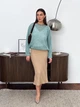 Юбка длинная осенняя женская ARTKNIT Loren 39592 L Бежевая (4823093471412) - изображение 6