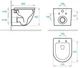 Инсталляция Grohe с безободковым круглым унитазом Koller Pool Round Slim Tornado и хромированным гигиеническим душем 6в1 (GKRSTQCRM) - изображение 10