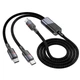 Кабель USB Type-C to USB Type-C, USB Type-C 2в1 / Провод шнур Юсб Тайп Си на Юсб Тайп Си, Юсб Тайп Си для быстрой зарядки и передачи данных 1.2м Black V1 - изображение 3