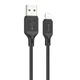 Зарядний кабель USB-Lightning для iPhone / Провід шнур Юсб Лайтнінг для зарядки айфона Apple пристроїв 1м Black K1 - зображення 1