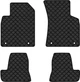 Коврики из экокожи EVAtech ECO в салон авто для TT (8N) Audi 1998-2006 1 поколение Coupe EU Экокожа черная с черной нитью черный кант (AU21247PG4AV4BBB) - изображение 1
