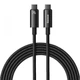 Дріт Baseus Tungsten Gold Fast Charging Type-C to Type-C 240W 3m Чорний - зображення 1