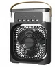 Портативный настольный вентилятор с увлажнителем воздуха 4в1 AIR COOLER FAN с резервуаром для воды и подсветкой Черный от USB - изображение 2