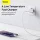 Мережевий зарядний пристрій Baseus Super Si Quick Charger 1C 25W EU Sets + кабель Type-C to Type-C 3A 1m TZCCSUP-L02 White - зображення 7