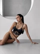 Комплект женского нижнего белья с корсетом SM2344k черный Simply sexy M - изображение 2