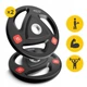 Диск олимпийский 4FIZJO 2 x 10 кг 51 мм металлический, прорезиненный Black (P-5905973401289) - изображение 4