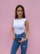Боди женский однотонный с подплечниками Threadbare Белый 11450 S (42) - изображение 5