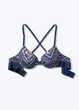 Бюстгальтер женский в цветочки Victoria's Secret Pink Синий А-288 80B - изображение 3
