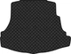 Коврик из экокожи EVAtech ECO в багажник авто для Accord MT (Electric seats) Honda 2003-2008 7 поколения Sedan EU Экокожа черная с черной нитью черный кант (HA13169BD1BBB) - изображение 1