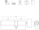 Цилиндр ABUS KD15 N Z40/K30 5K ключ-поворотник 40/30 Матовый никель - изображение 2