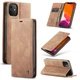 Чохол-книжка CaseMe з нубуку для iPhone 12 mini Світло-коричневий - зображення 9