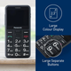 Мобильный телефон PANASONIC 0.3Мп 1 SIM 1400мА·ч Black (KX-TU155EXBN) - изображение 6