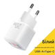 Блок для зарядки телефона Essager 20 Вт вход Type C и USB белый - изображение 2