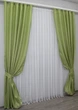 Комплект готовых штор VR-Textil Атлас Монорей № 1081ш Светло-оливковый 150х250 см 2 шт (39-822) - изображение 3