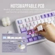 Клавіатура бездротова Ajazz AK980 Clear Sky Switch Purple - зображення 3
