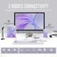 Клавіатура бездротова Ajazz AK980 Clear Sky Switch Purple - зображення 4