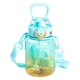 Пляшка для води спортивна Yiwu Water bottle 700 мл пляшечка для спорту і школи з трубочкою Блакитний - зображення 2