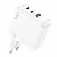 Зарядний пристрій Hoco C115A Header PD65W QC (2C1A) GAN White - изображение 3