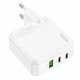 Зарядний пристрій Hoco C115A Header PD65W QC (2C1A) GAN White - изображение 5