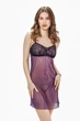 Нічна сорочка жіноча з сіточки та мережива Felisiya Lingerie Фіолетовий 109-2817с XL - зображення 1