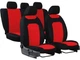 Авто чохли MAZDA 3 2013-2019 Pok-ter CARO з червоною вставкою - зображення 1