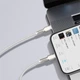 Кабель для швидкого заряджання та передачі даних Baseus, Type-C to Lightning, 20W, 2м, білий - зображення 7