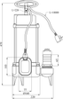 Насос фекальний Pumpman WQD25-11-0.75S Hmax 11 м Qmax 20 куб.м 750 Вт (CV029768) - зображення 6