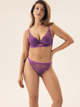 Majtki brazyliany damskie koronkowe Bloovii Ocrissa 42246-45X L Fioletowe (5903972543689) - obraz 7