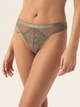 Majtki brazyliany damskie koronkowe Esotiq Lynn 42333-87X XL Khaki (5903972387658) - obraz 1