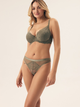 Majtki brazyliany damskie koronkowe Esotiq Lynn 42333-87X S Khaki (5903972387627) - obraz 4