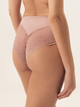 Majtki brazyliany damskie z wysokim stanem Esotiq Korin 42366-39X 2XL Różowe (5903972395981) - obraz 2