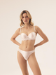 Majtki brazyliany damskie koronkowe Esotiq Brillant 42549-01X L Kremowe (5903972531686) - obraz 4