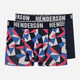 Zestaw majtek męskich typu bokserki 2 szt Henderson Shield 42588-MLC L Czarny/Granatowy (5903972379448) - obraz 1