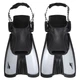 Ласты тренировочные короткие с открытой пяткой Seals Swim F16 размер S (34-38) Black-Grey - изображение 1
