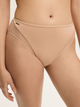 Majtki figi damskie z wysokim stanem Esotiq Blissy 42889-80X XL Beżowe (5903972557341) - obraz 1