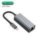 Мережевий адаптер USB Type-C - RJ45 LAN Ethernet Гігабіт 1000 Мбіт/с Aluminium Grey (48737) - зображення 2