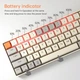 Механічна бездротова ігрова клавіатура LANGTU GK65 з трьома режимами Type-C, Bluetooth та 2,4 ГГц, RGB підсвітка клавіш, 65 клавіш (розкладка ENG-UA, QWERTY, Red Switch). Колір - Молочно-білий - зображення 4