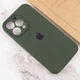 Чохол Silicone Premium case з захистом камери для iPhone 13 Pro Full Camera Protective dark green 9720 - изображение 2
