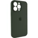Чохол Silicone Premium case з захистом камери для iPhone 13 Pro Full Camera Protective dark green 9720 - изображение 5